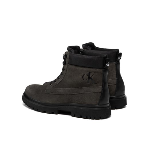 Calvin Klein Jeans Kozaki Lug Mid Laceup Boot Hike YM0YM00270 Szary 41 MODIVO okazja