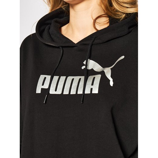 Puma Bluza Metallic 582411 Czarny Relaxed Fit Puma XL okazyjna cena MODIVO