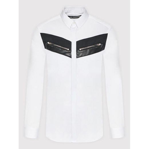 Les Hommes Koszula LLS405463L Biały Slim Fit Les Hommes 50 MODIVO promocyjna cena