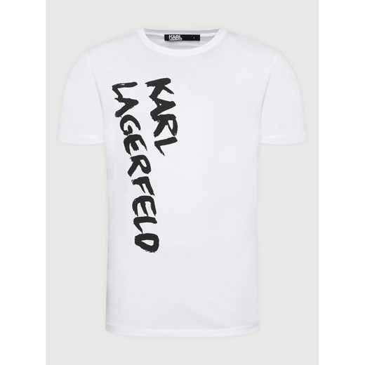 KARL LAGERFELD T-Shirt Crewneck 755065 521224 Biały Regular Fit Karl Lagerfeld XXL MODIVO