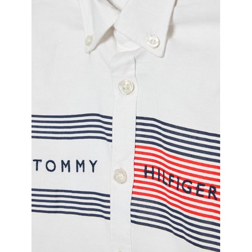 Tommy Hilfiger Koszula Detail Oxford KB0KB06943 D Biały Regular Fit Tommy Hilfiger 12Y wyprzedaż MODIVO