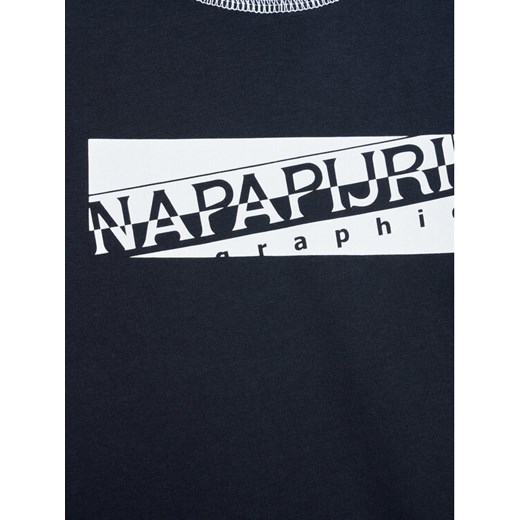 Napapijri T-Shirt Sob NP0A4FP7 S Granatowy Regular Fit Napapijri 12Y promocja MODIVO