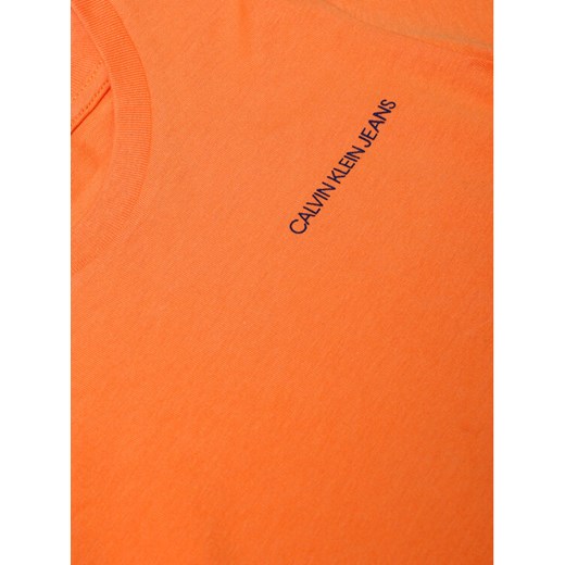 Calvin Klein Jeans T-Shirt IB0IB00456 Pomarańczowy Regular Fit 6 okazja MODIVO
