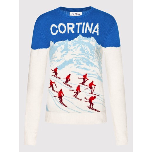 MC2 Saint Barth Sweter New Queen C QUE0018 ALPS17 Biały Regular Fit Mc2 Saint Barth S okazyjna cena MODIVO