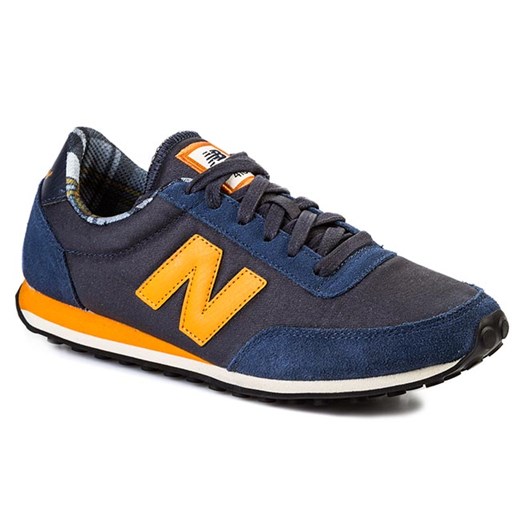 Sneakersy NEW BALANCE - Classics U410FNO  Niebieski Pomarańczowy eobuwie-pl granatowy cytrusowe