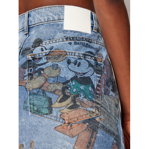 Desigual Spódnica jeansowa India 21WWFD07 Niebieski Slim Fit Desigual 38 wyprzedaż MODIVO