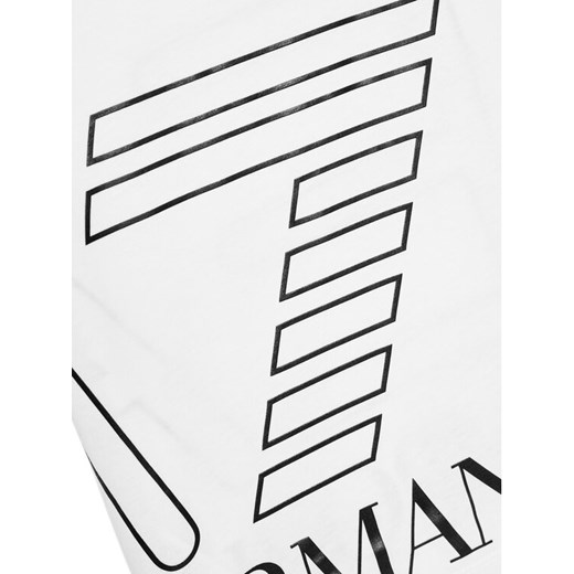 EA7 Emporio Armani T-Shirt 3KFT54 FJ7CZ 1100 Biały Regular Fit 4Y okazyjna cena MODIVO