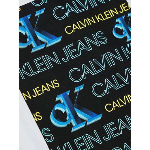 Calvin Klein Jeans T-Shirt IB0IB00889 Biały Regular Fit 8Y promocyjna cena MODIVO