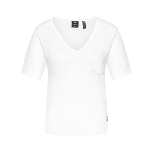 G-Star Raw T-Shirt Core Ovvela V T D172580-4107-110 Biały Regular Fit S wyprzedaż MODIVO