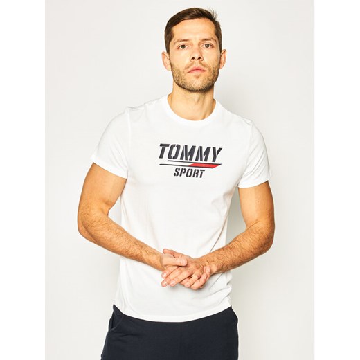 Tommy Sport T-Shirt Printed Tee S20S200442 Biały Regular Fit Tommy Sport M MODIVO promocyjna cena