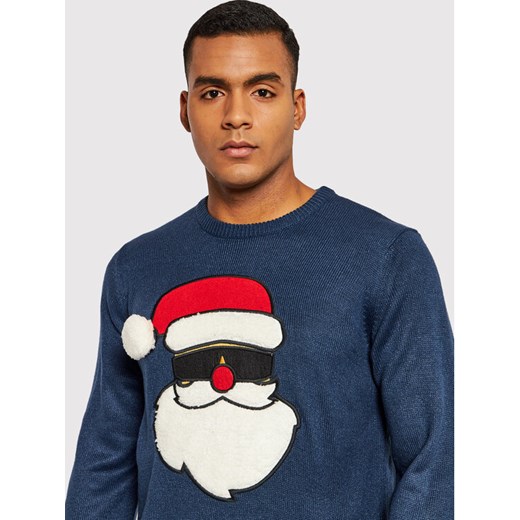 Only & Sons Sweter Xmas 22017943 Granatowy Regular Fit Only & Sons XL okazja MODIVO