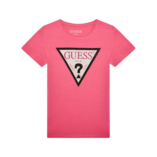 Guess T-Shirt J1YI35 K6YW1 Różowy Regular Fit Guess 14Y MODIVO promocyjna cena
