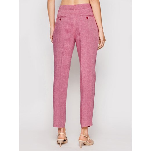 Weekend Max Mara Spodnie materiałowe Manna 51310411 Różowy Regular Fit 38 promocyjna cena MODIVO