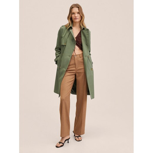 Mango Trencz Polana 27063259 Zielony Regular Fit Mango XXL MODIVO