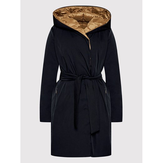 Weekend Max Mara Płaszcz zimowy Eguale 54960113 Czarny Regular Fit 48 okazyjna cena MODIVO