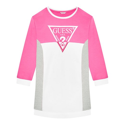 Guess Sukienka codzienna J1RK00 KA6R0 Różowy Regular Fit Guess 14Y MODIVO okazyjna cena