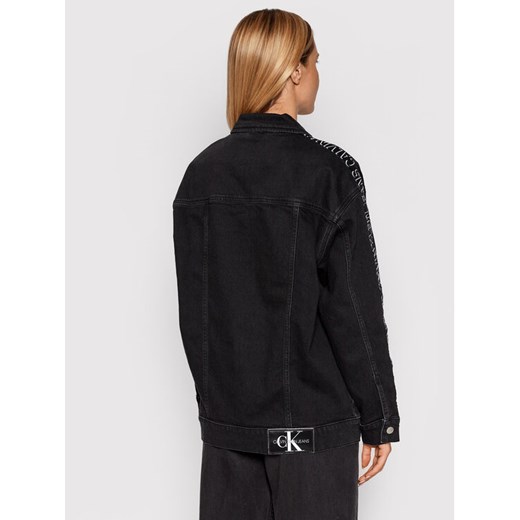 Calvin Klein Jeans Kurtka jeansowa J20J217546 Czarny Oversize S okazja MODIVO