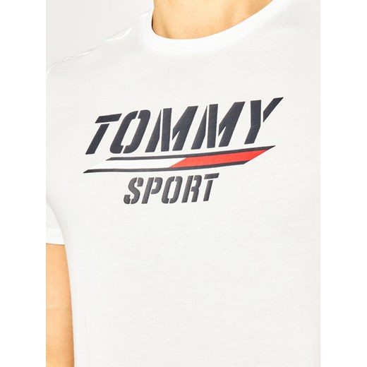 Tommy Sport T-Shirt Printed Tee S20S200442 Biały Regular Fit Tommy Sport M okazja MODIVO