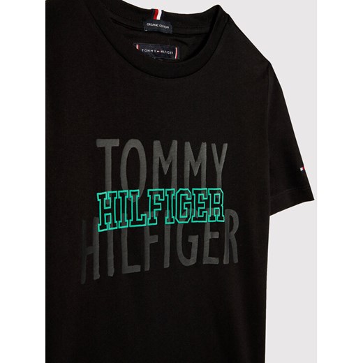 Tommy Hilfiger T-Shirt Over Print KB0KB07015 M Czarny Regular Fit Tommy Hilfiger 3Y wyprzedaż MODIVO