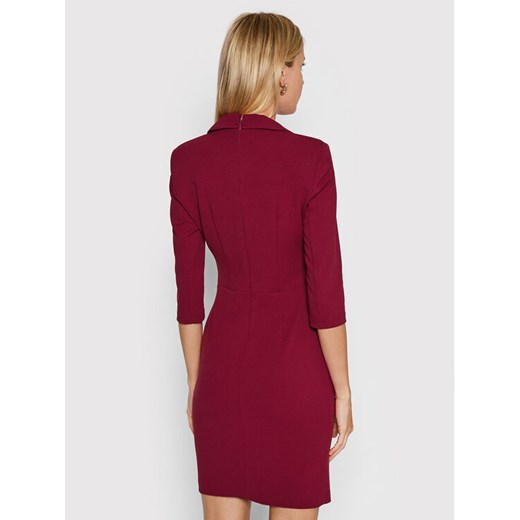Rinascimento Sukienka koktajlowa CFC0105023003 Bordowy Slim Fit Rinascimento L promocja MODIVO