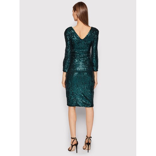 Rinascimento Sukienka koktajlowa CFC0018249002 Zielony Slim Fit Rinascimento XS okazja MODIVO