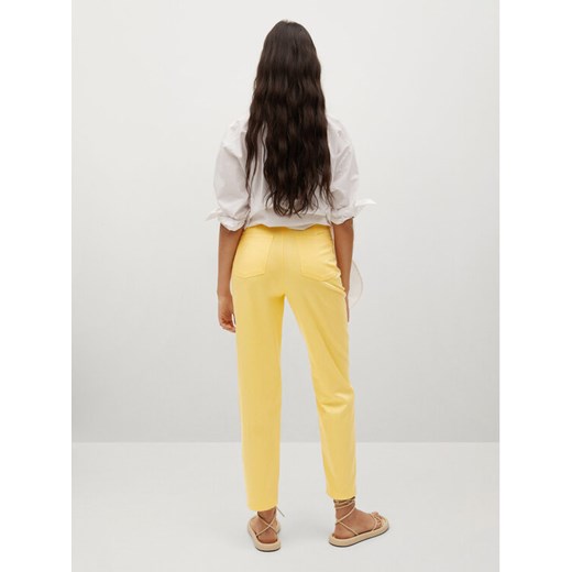 Mango Spodnie materiałowe Fives 17032027 Żółty Regular Fit Mango 42 okazyjna cena MODIVO