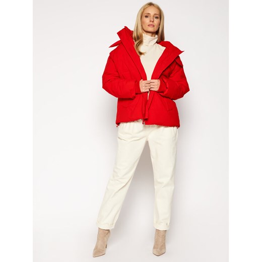 Calvin Klein Jeans Kurtka zimowa J20J214856 Czerwony Regular Fit M promocyjna cena MODIVO