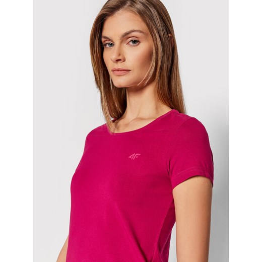 4F T-Shirt NOSH4-TSD350 Różowy Slim Fit L MODIVO