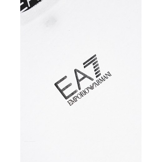 EA7 Emporio Armani T-Shirt 3KFT52 FJ7CZ 1100 Biały Regular Fit 6Y okazja MODIVO