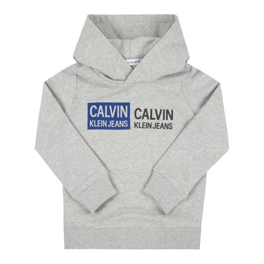 Calvin Klein Jeans Bluza Stamp Logo IB0IB00358 Szary Regular Fit 14 wyprzedaż MODIVO