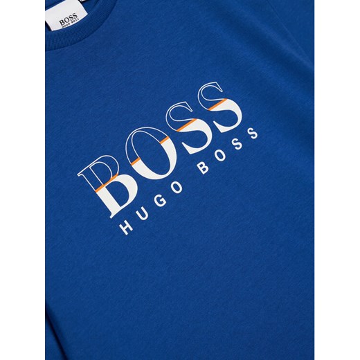 Boss T-Shirt J25L52 M Niebieski Regular Fit 4Y MODIVO wyprzedaż