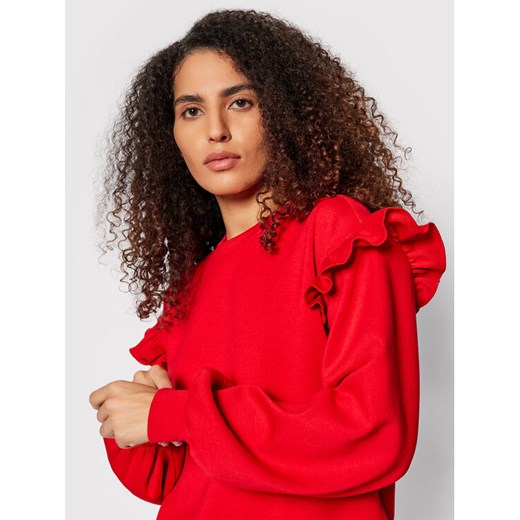 Vila Bluza Sif 14067685 Czerwony Relaxed Fit Vila L wyprzedaż MODIVO