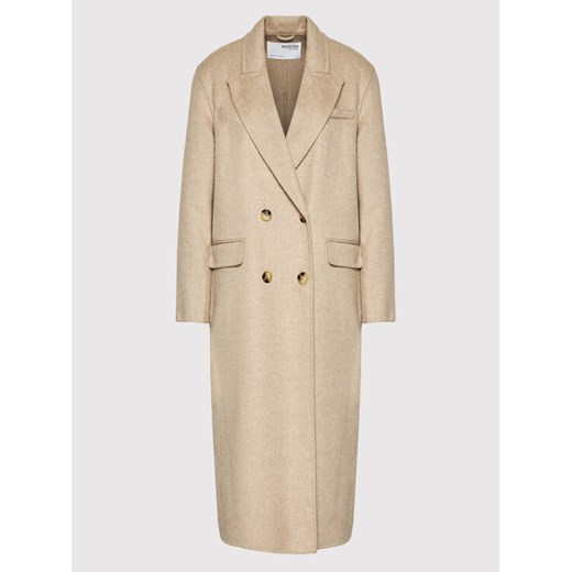 Selected Femme Płaszcz wełniany Tama 16079494 Beżowy Regular Fit Selected Femme 36 okazyjna cena MODIVO