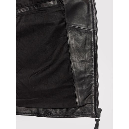 Tigha Kurtka skórzana Janus Soft 106468 Czarny Regular Fit Tigha M wyprzedaż MODIVO