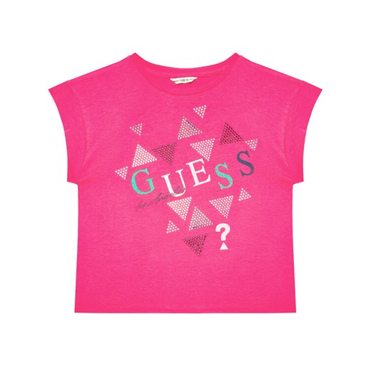 Guess T-Shirt J1GI05 K6YW1 Różowy Regular Fit Guess 16Y wyprzedaż MODIVO