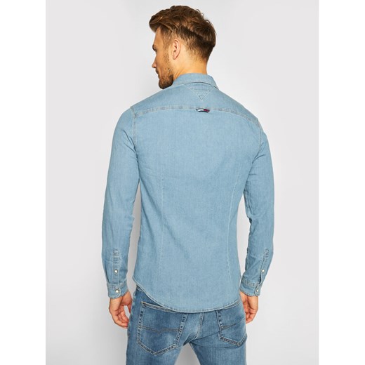 Tommy Jeans Koszula Stretch Denim DM0DM08399 Niebieski Slim Fit Tommy Jeans S MODIVO okazja