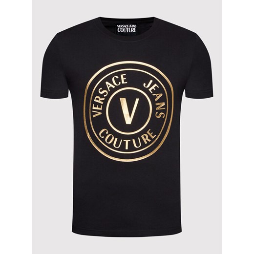 Versace Jeans Couture T-Shirt 72GAHT03 Czarny Regular Fit XXXL MODIVO