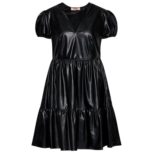 TWINSET Sukienka z imitacji skóry 211TT2027 Czarny Relaxed Fit Twinset 44 wyprzedaż MODIVO