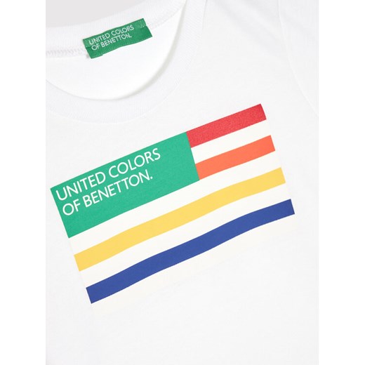 United Colors Of Benetton T-Shirt 3I1XC155U Biały Regular Fit United Colors Of Benetton 100 wyprzedaż MODIVO