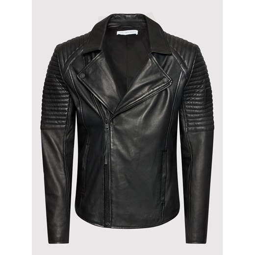 Tigha Kurtka skórzana Janus Soft 106468 Czarny Regular Fit Tigha M okazja MODIVO