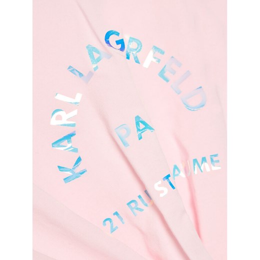 KARL LAGERFELD Bluzka Z15303 D Różowy Regular Fit Karl Lagerfeld 14Y okazja MODIVO