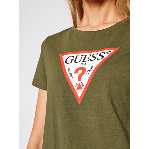 Guess T-Shirt Original Tee W1RI00 I3Z11 Zielony Regular Fit Guess XS MODIVO okazyjna cena