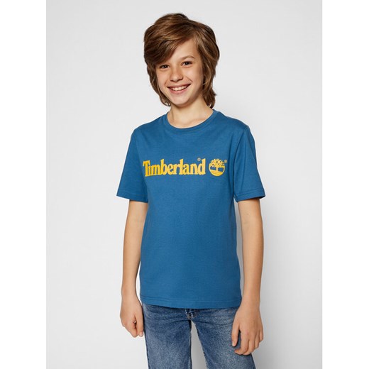 Timberland T-Shirt T25S28 S Granatowy Regular Fit Timberland 10Y promocyjna cena MODIVO