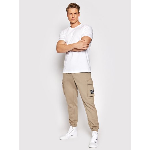 Calvin Klein Jeans T-Shirt J30J317499 Biały Regular Fit XL MODIVO okazyjna cena