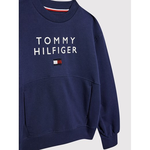 Tommy Hilfiger Bluza Pleated KG0KG06159 M Granatowy Regular Fit Tommy Hilfiger 5Y promocja MODIVO