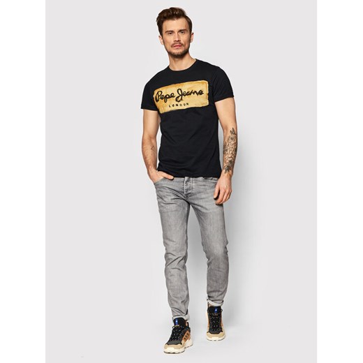 Pepe Jeans T-Shirt Charing PM508104 Czarny Slim Fit Pepe Jeans S MODIVO