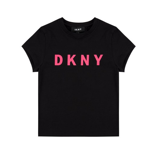 DKNY T-Shirt D35Q47 S Czarny Regular Fit 6A MODIVO okazja
