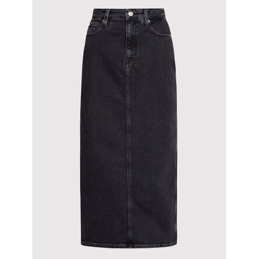 Calvin Klein Jeans Spódnica jeansowa J20J216442 Czarny Regular Fit 25 okazja MODIVO