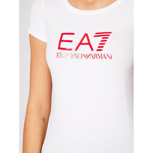 EA7 Emporio Armani T-Shirt 8NTT63 TJ12Z 0186 Biały Slim Fit XL MODIVO wyprzedaż