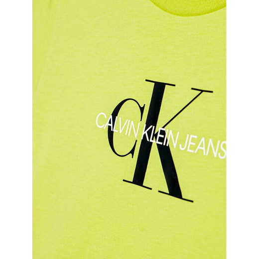 Calvin Klein Jeans T-Shirt IU0IU00068 Żółty Regular Fit 16Y okazja MODIVO